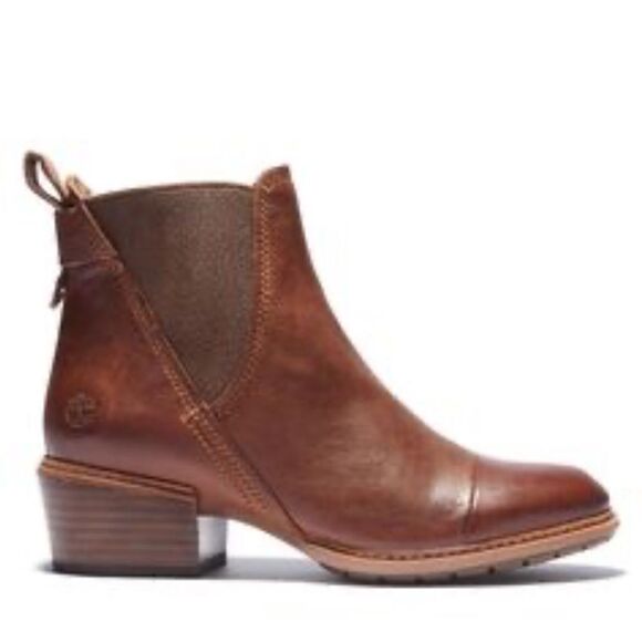 Timberland Sutherlin Bay Brown Leather Stretch Chelsea Ankle Boot | Size 6 - Picture 13 of 13